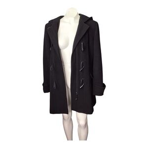 Jones New York Black Pea Coat with Toggle Closures